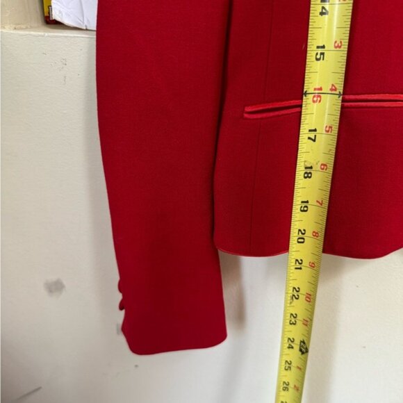 SASSON Vintage 1980 Wool Cropped Blazer Jacket Bolero Lightweight Button Satin - Picture 16 of 16